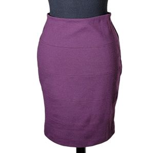 Daisy Fuentes tiered potent purple pencil skirt size small